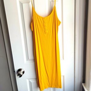 0XL yellow midi summer dress